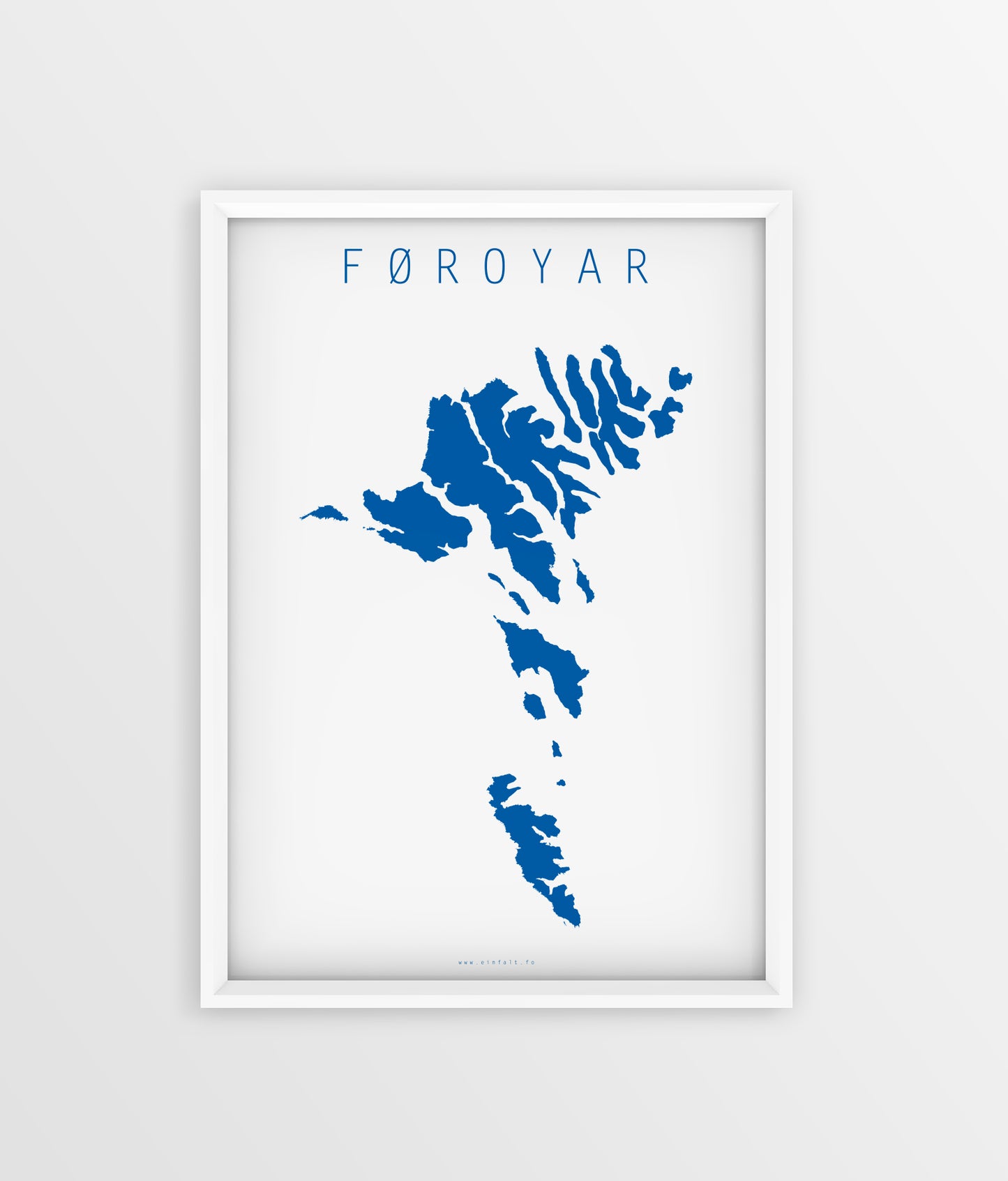 Føroyakort - Blátt