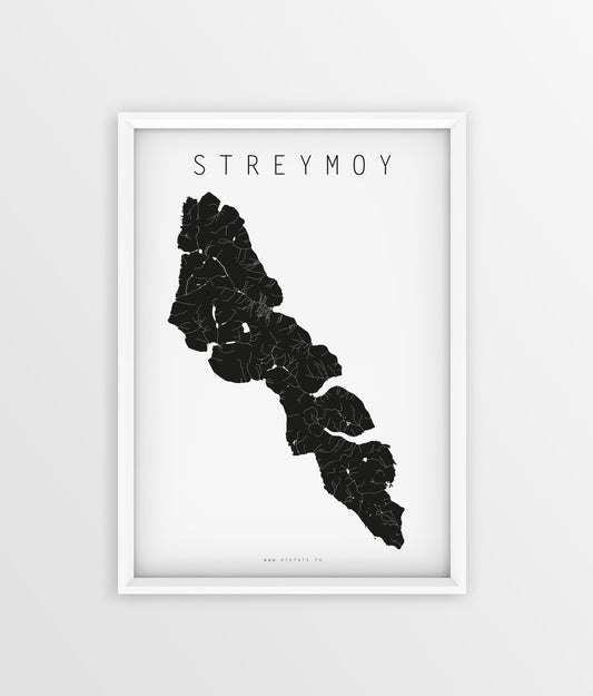 18 oyggjar - Streymoy - Føroyskar Plakatir - Faroe islands posters - Færøske plakater - Føroyar - Færøerne - Føroyakort