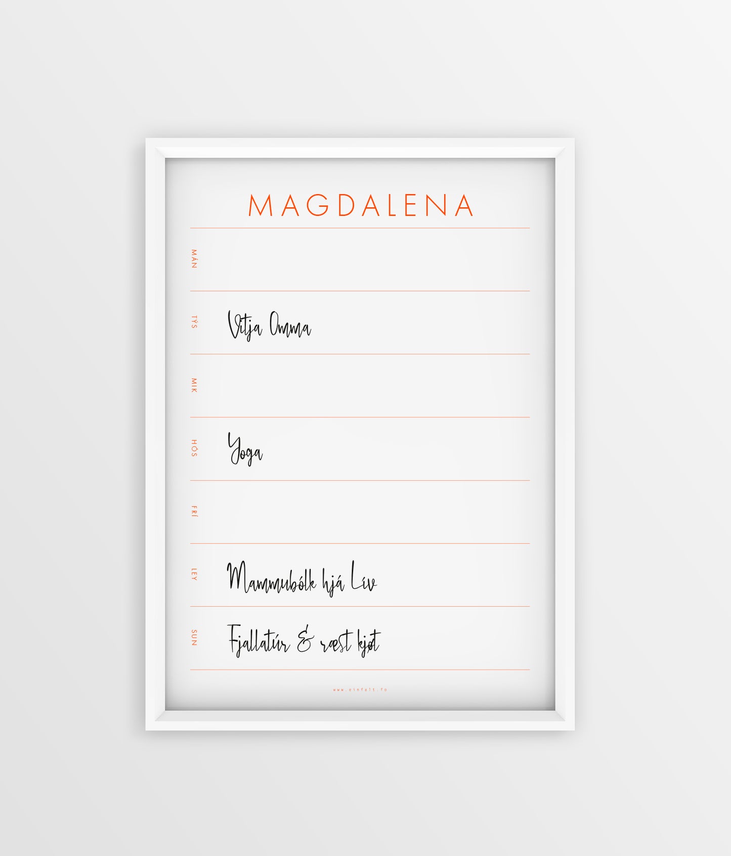 Ugeplan 3 - Min uge