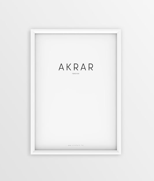 Typografi - Akrar