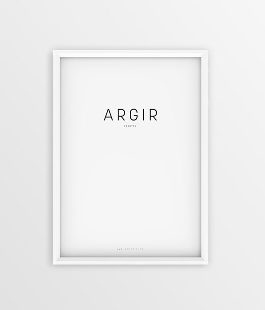 Typografi - Argir