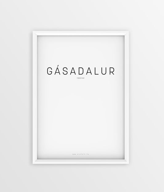 Typografi - Gásadalur