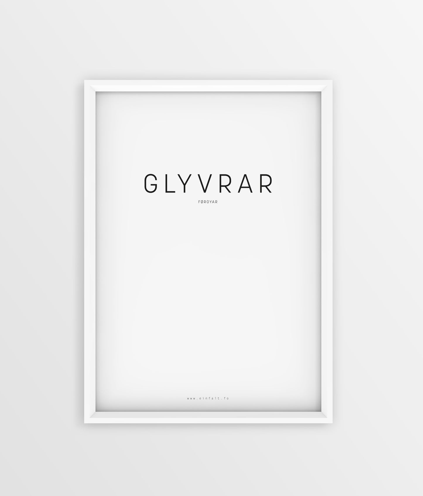 Typografi - Glyvrar
