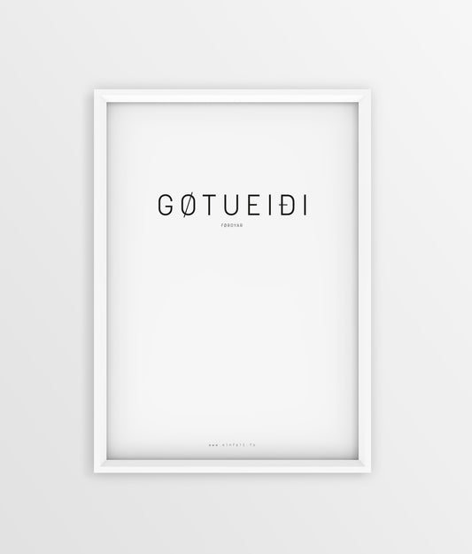 Typografi - Gøtueiði