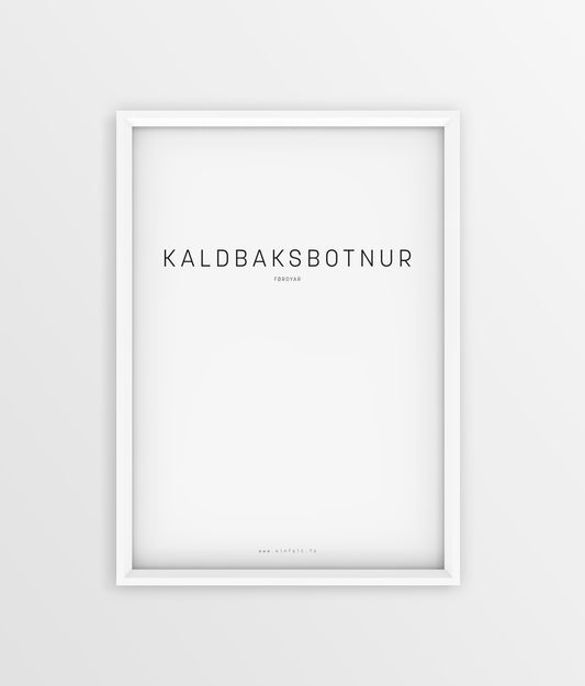 Typografi - Kaldbaksbotnur