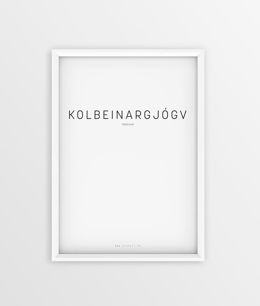 Typografi - Kolbeinargjógv
