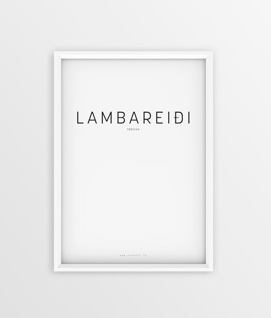 Typografi - Lambareiði