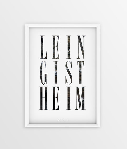 Typografi - Leingist fuglaberg