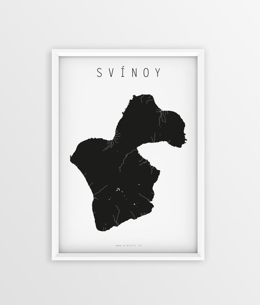 18 oyggjar - Svínoy - Føroyskar Plakatir - Faroe islands posters - Færøske plakater - Føroyar - Færøerne - Føroyakort
