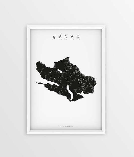 18 oyggjar - Vágar - Føroyskar Plakatir - Faroe islands posters - Færøske plakater - Føroyar - Færøerne - Føroyakort