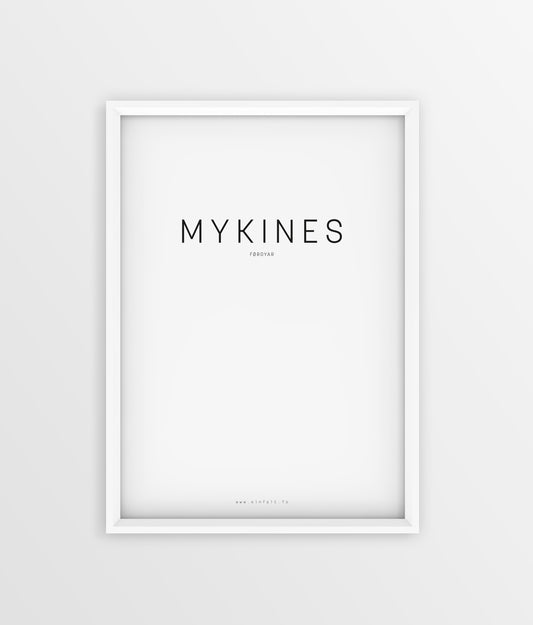 Typografi - Mykines