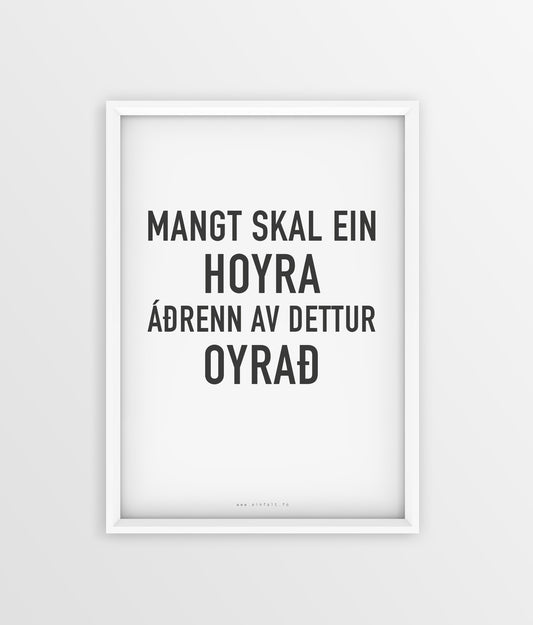 Orðatøk - Oyra